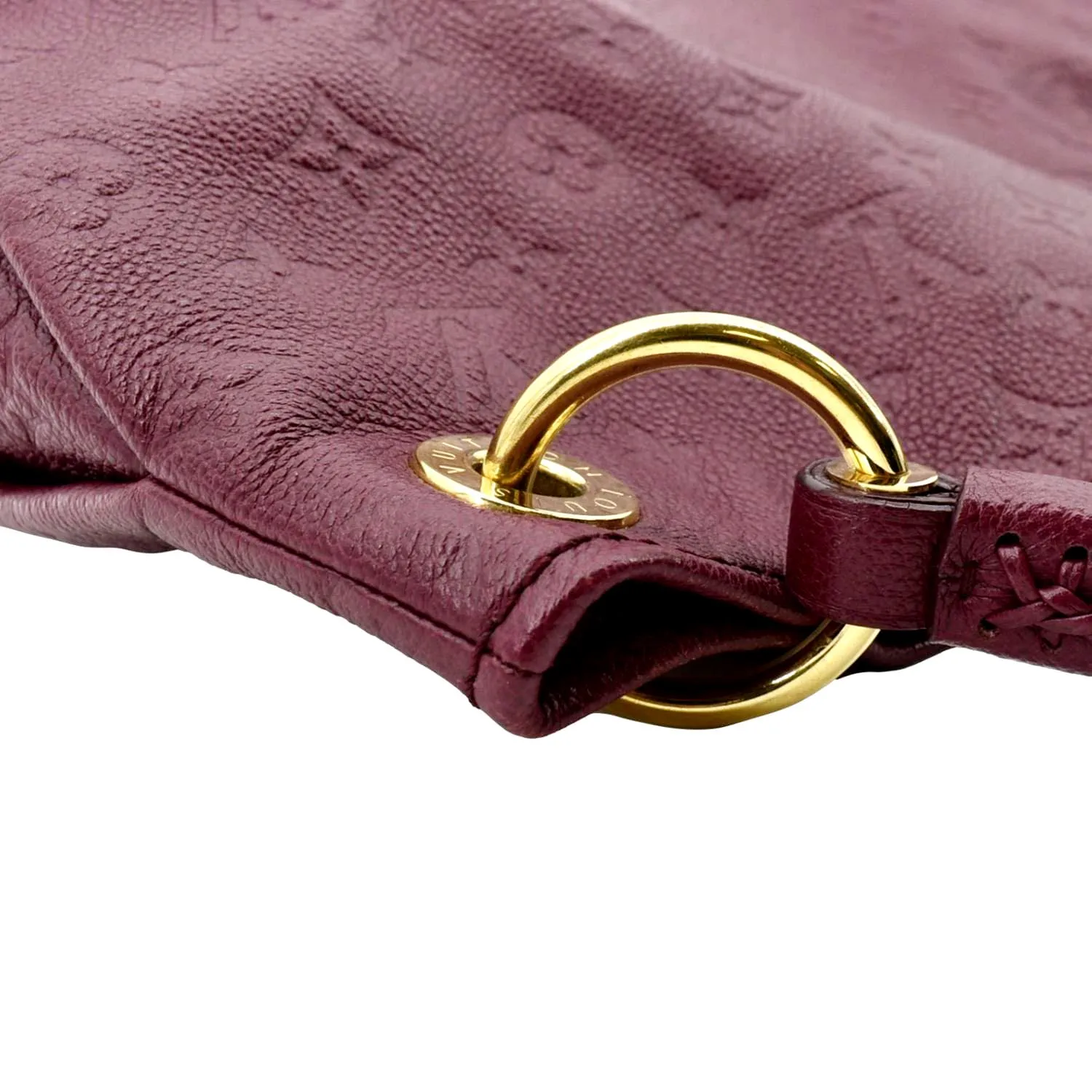 LOUIS VUITTON Artsy MM Empreinte Leather Hobo Bag Plum